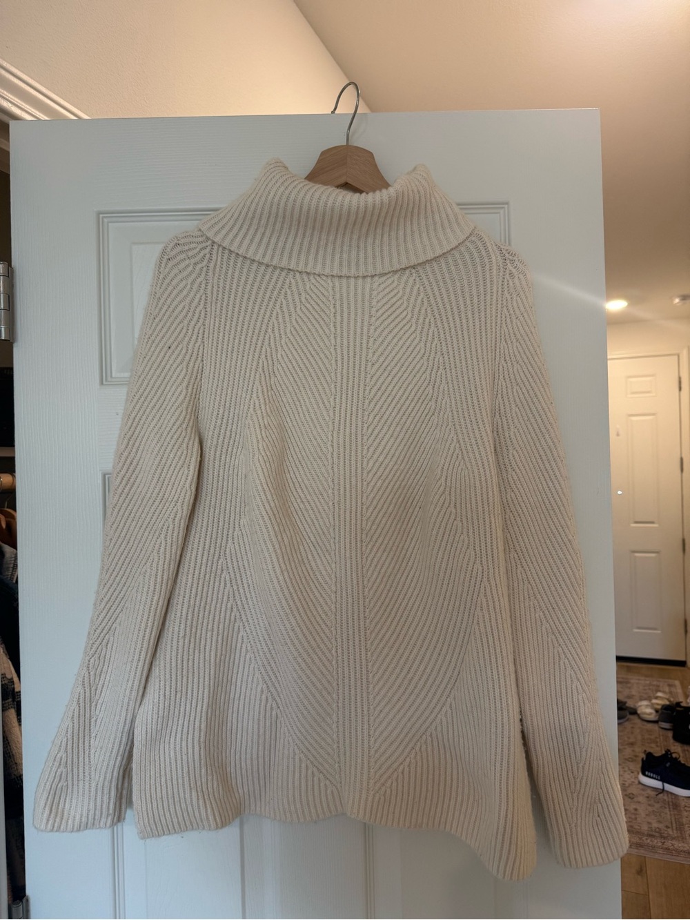Cozy Cream Cable-Knit Turtleneck Sweater